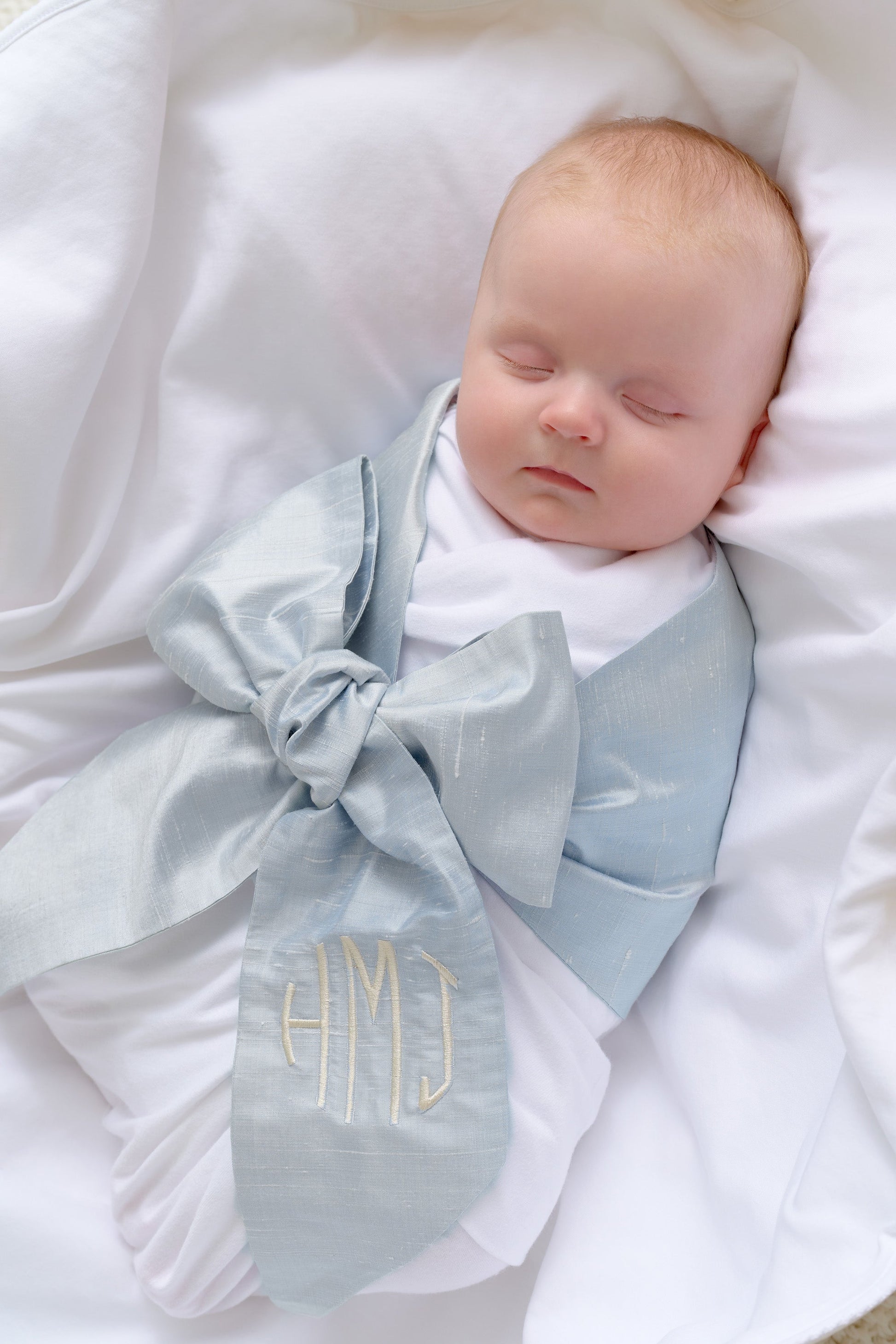 Beaufort Bonnet Bow Swaddle ® - Sea Blue Silk