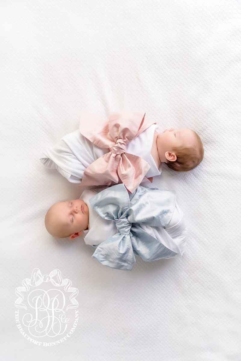 Beaufort Bonnet Bow Swaddle ® - Sea Blue Silk