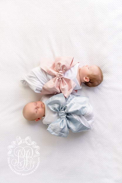Beaufort Bonnet Bow Swaddle ® - Sea Blue Silk