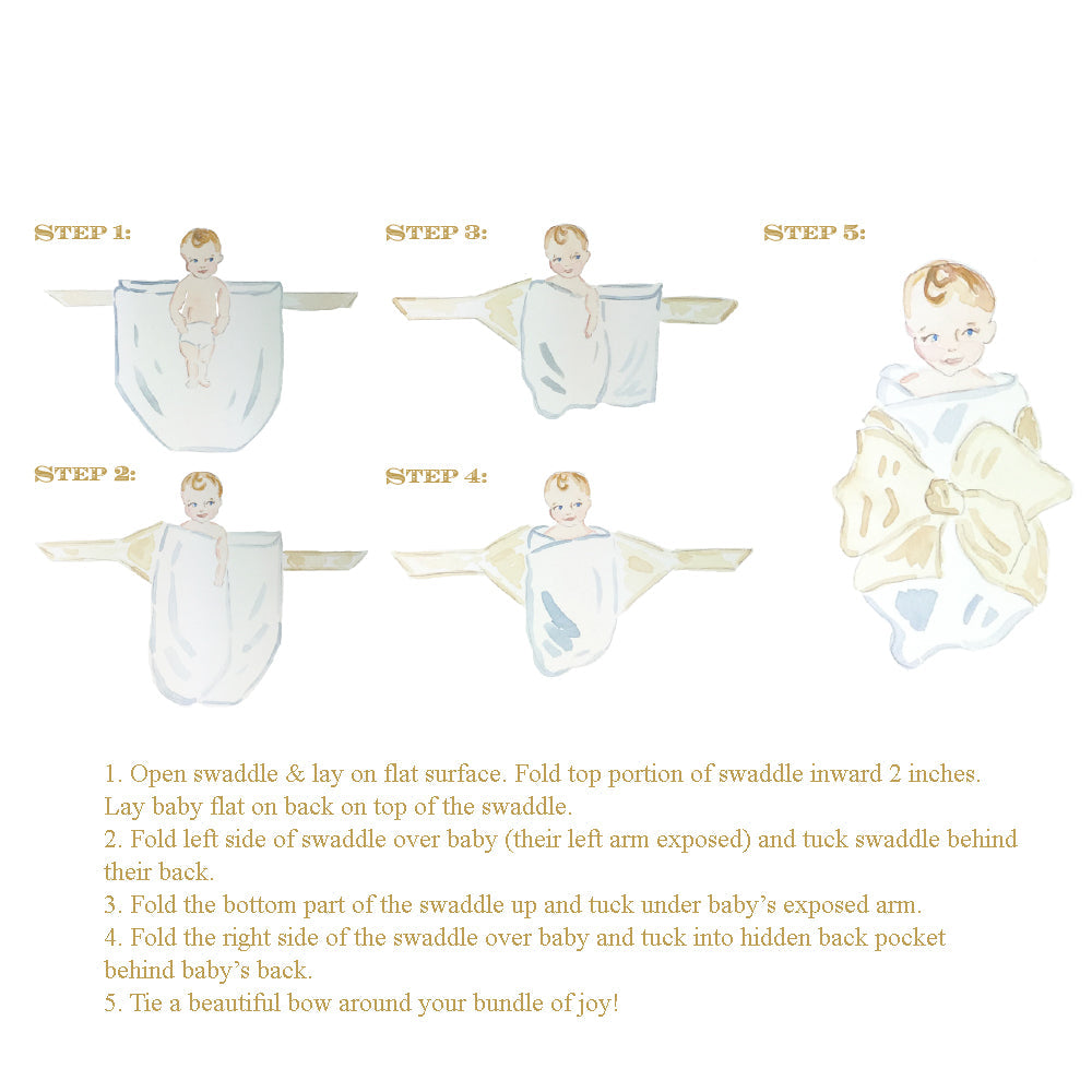 Beaufort Bonnet Bow Swaddle ® - Sea Blue Silk