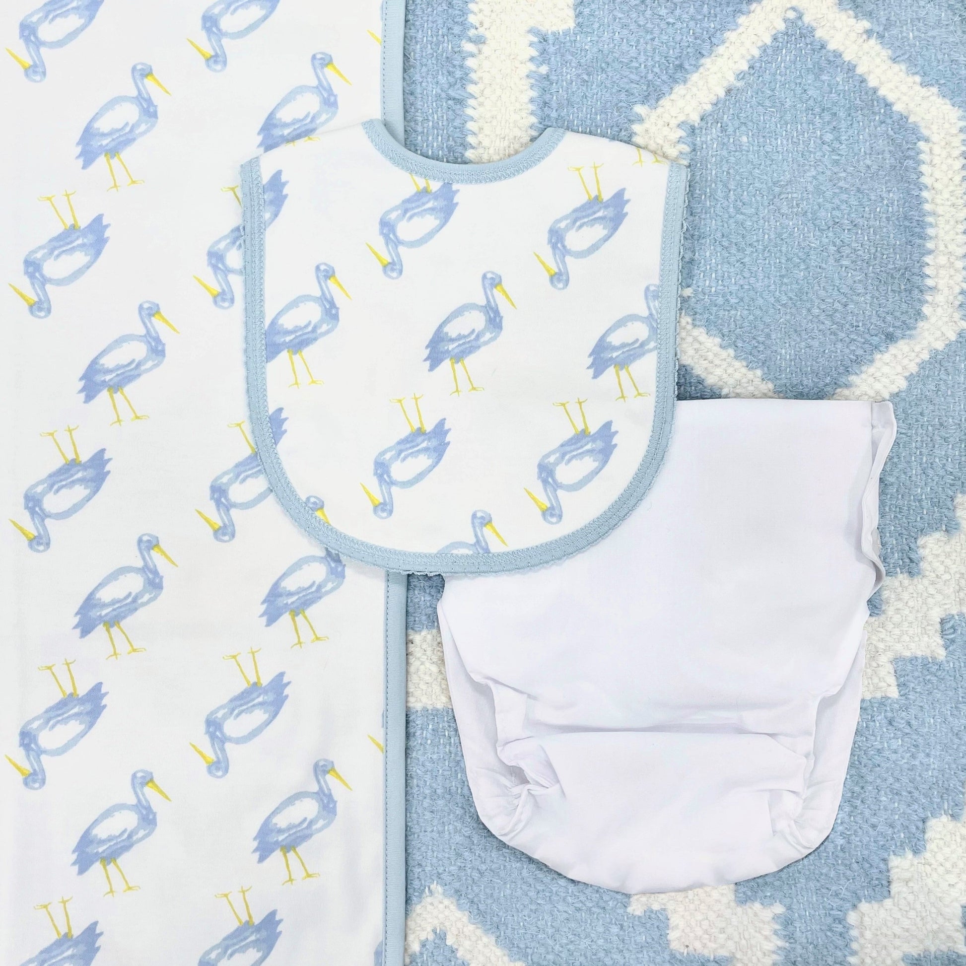 Beaufort Bonnet Dalton Diaper Cover - Worth Avenue White