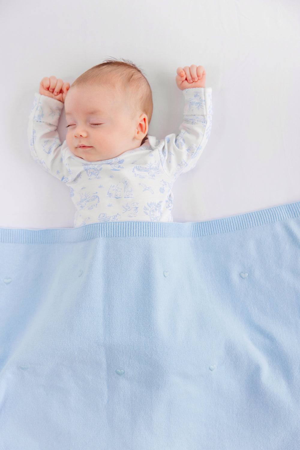 Beaufort Bonnet Bailey Baby Blanket - Buckhead Blue & Hearts