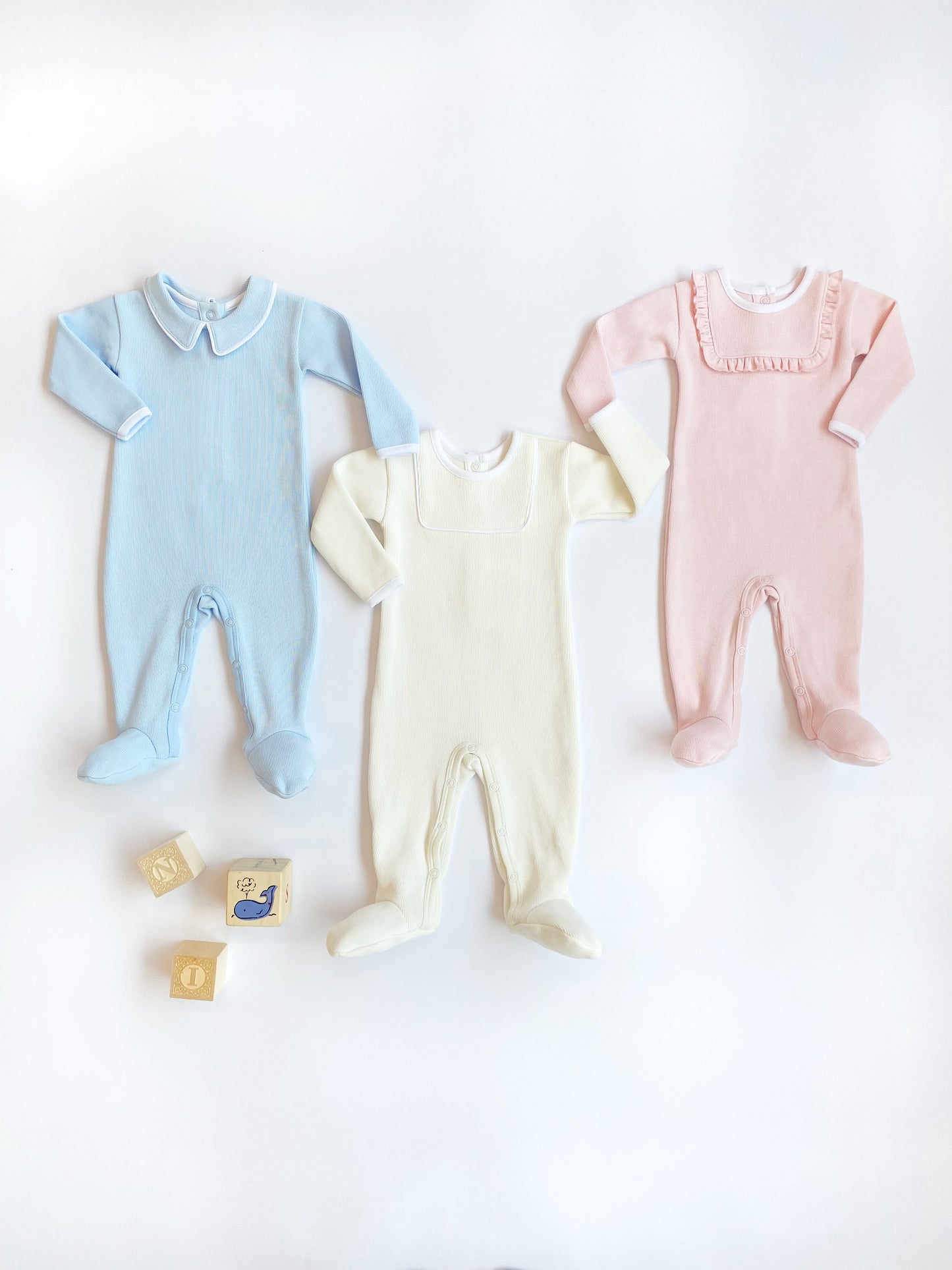 Beaufort Bonnet Rock Me Romper (Ribbed) - Palmetto Pearl