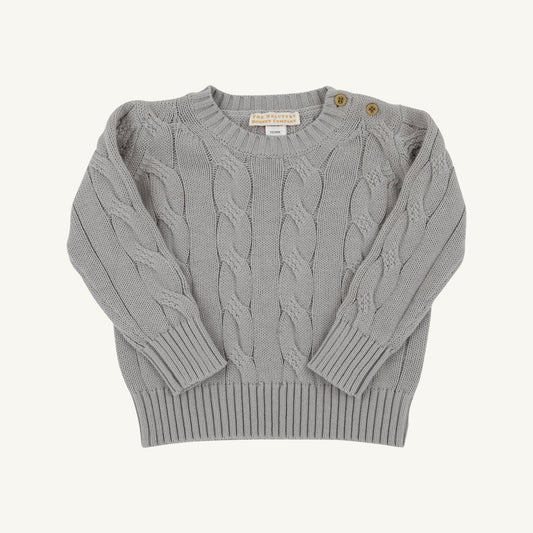 Beaufort Bonnet Crawford Crewneck - Grantley Gray & Brass Buttons