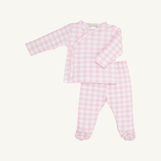 Beaufort Bonnet Cameron Cross-Front Set - Palm Beach Pink Gingham