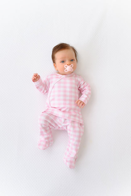 Beaufort Bonnet Cameron Cross-Front Set - Palm Beach Pink Gingham