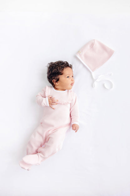 Beaufort Bonnet Rock Me Romper (Ribbed) - Palm Beach Pink