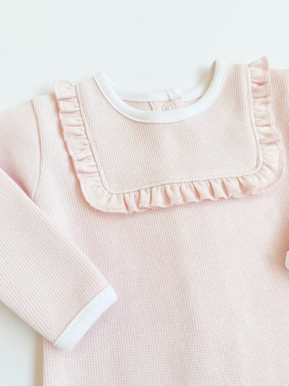 Beaufort Bonnet Rock Me Romper (Ribbed) - Palm Beach Pink