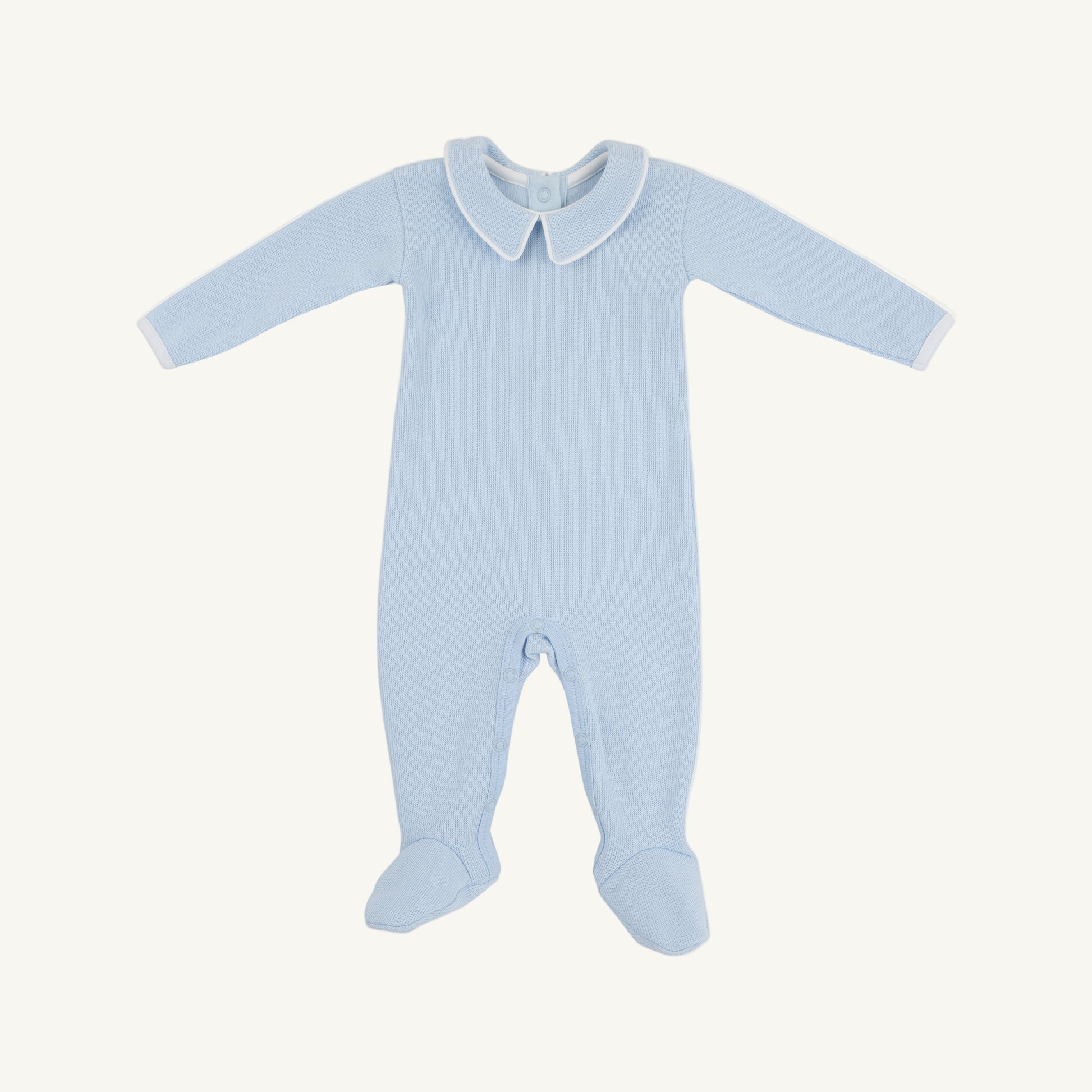 Beaufort Bonnet Rock Me Romper (Ribbed) - Buckhead Blue & Worth Avenue White