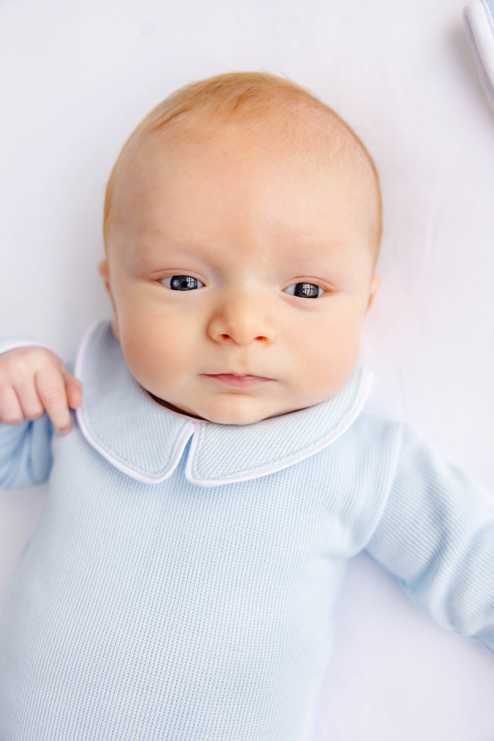 Beaufort Bonnet Rock Me Romper (Ribbed) - Buckhead Blue & Worth Avenue White