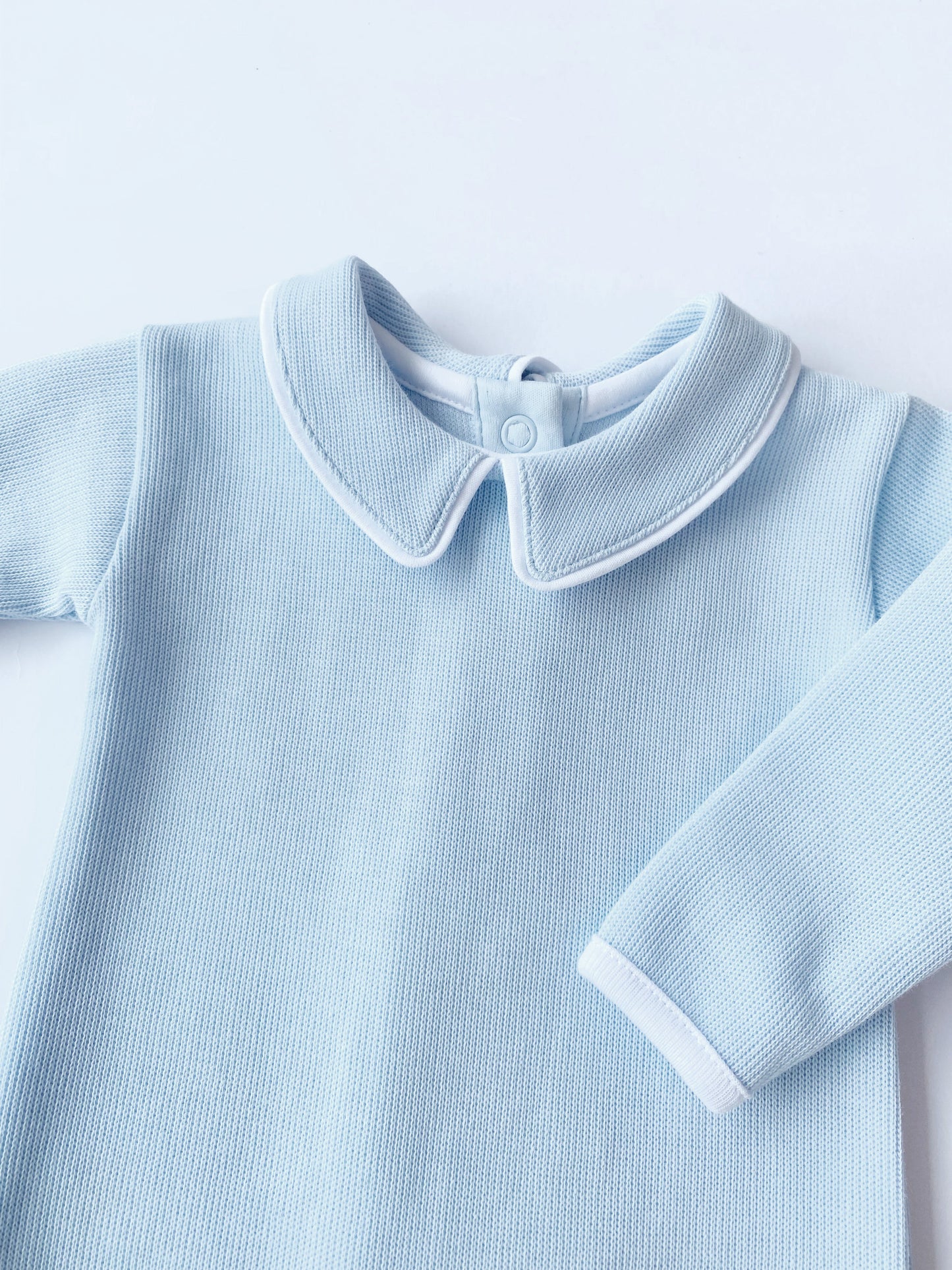 Beaufort Bonnet Rock Me Romper (Ribbed) - Buckhead Blue & Worth Avenue White