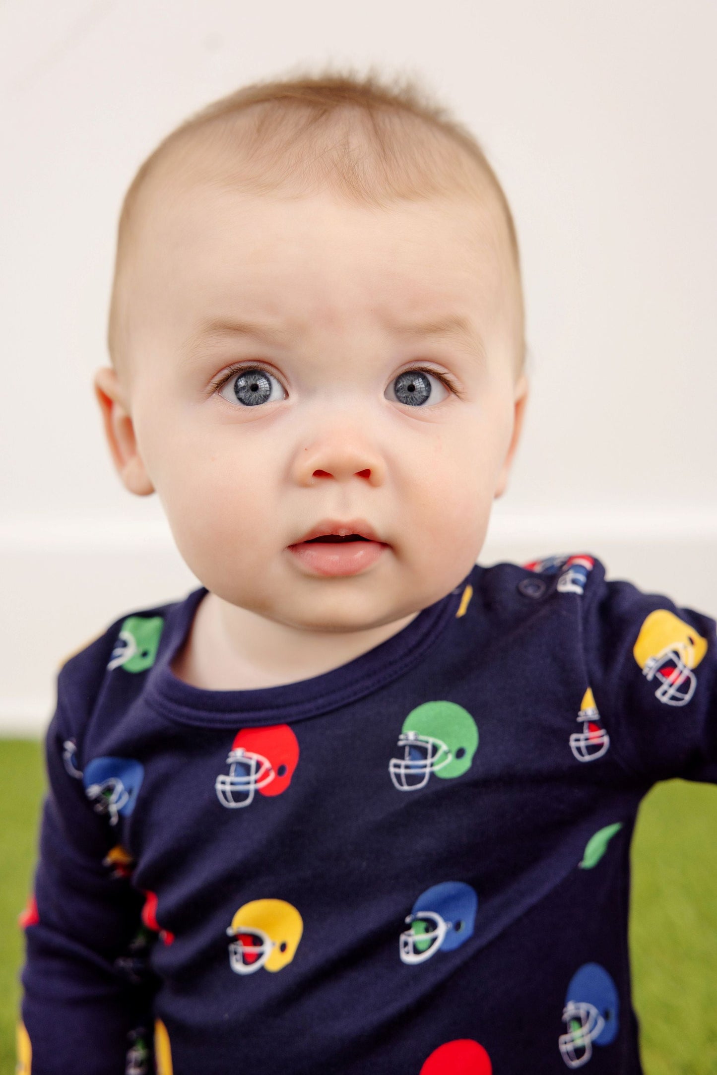 Beaufort Bonnet Long Sleeve Walt Onesie - Hut! with Nantucket Navy
