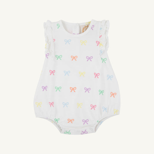 Beaufort Bonnet Ruehling Ruffle Bubble - Bitty Bows (Worth Avenue White)