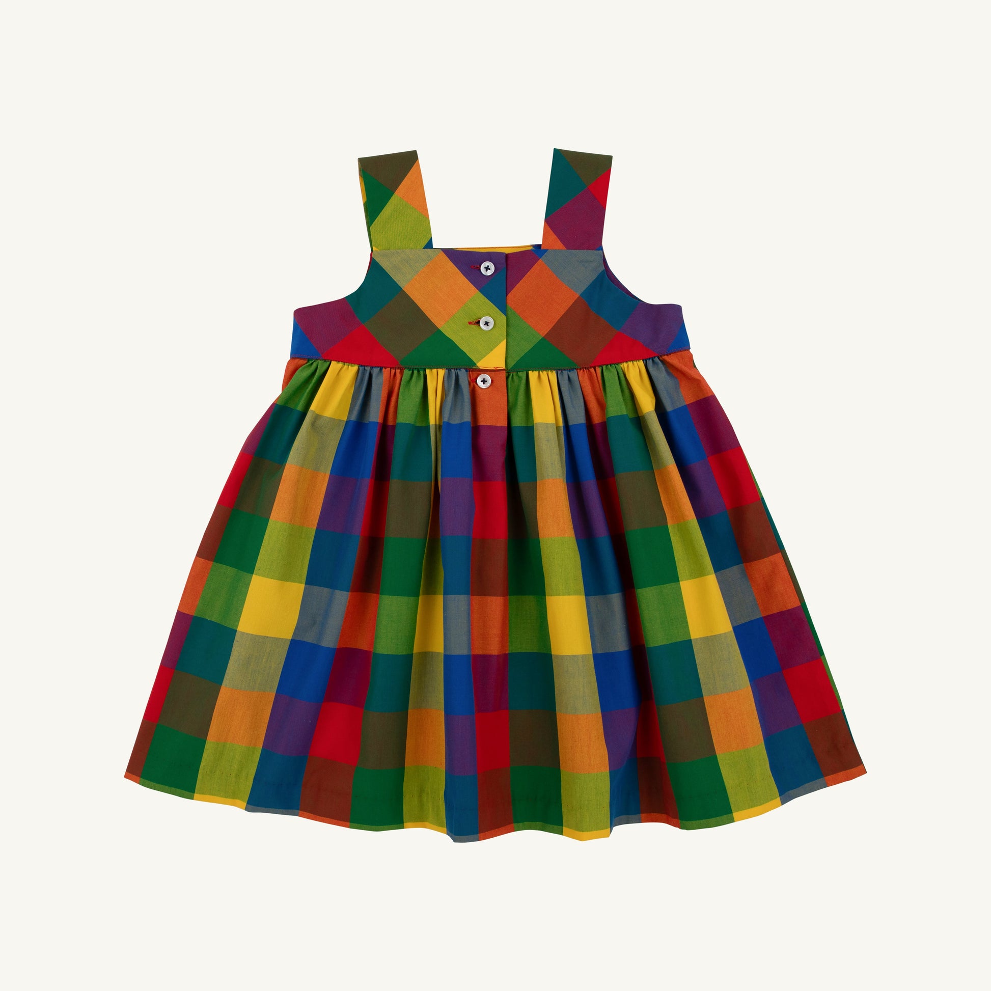 Beaufort Bonnet Demi Dress - Ashland Park Plaid with Pennant Applique