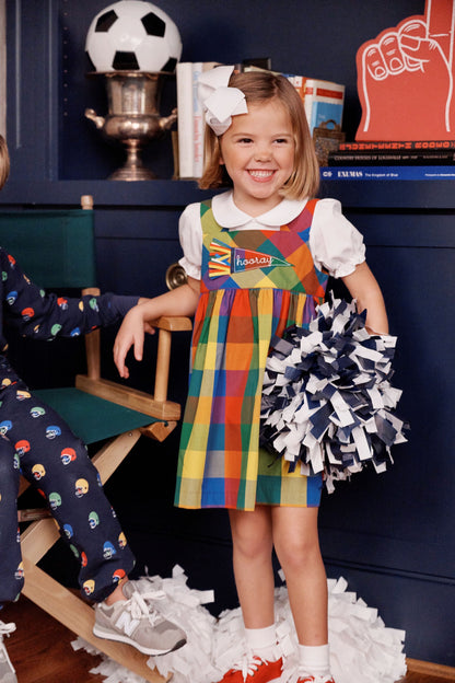 Beaufort Bonnet Demi Dress - Ashland Park Plaid with Pennant Applique