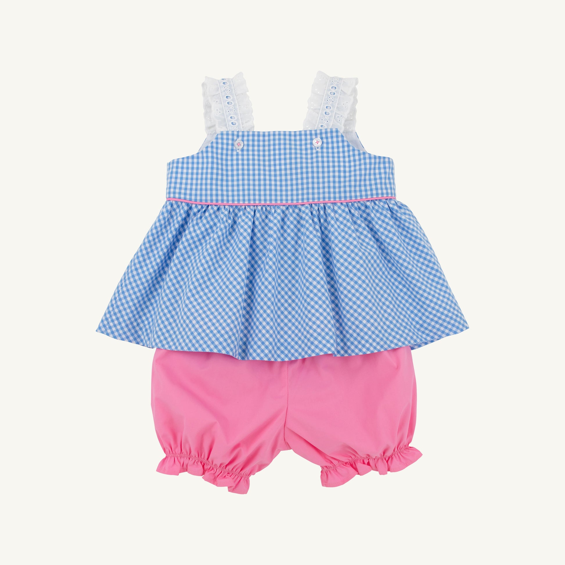 Beaufort Bonnet Babs Bloomer Set - Sunrise Blvd. Blue Mini Gingham