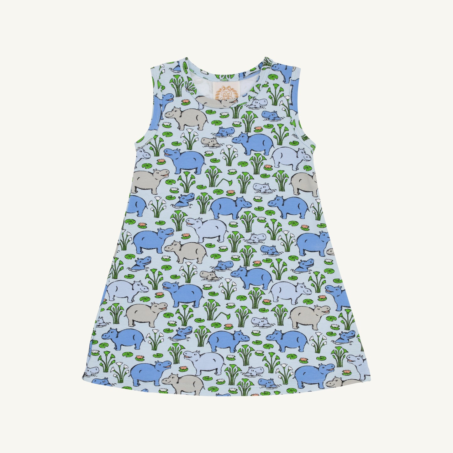 Beaufort Bonnet Sleeveless Polly Play Dress - Bal Harbour Hippo (Beale Stree