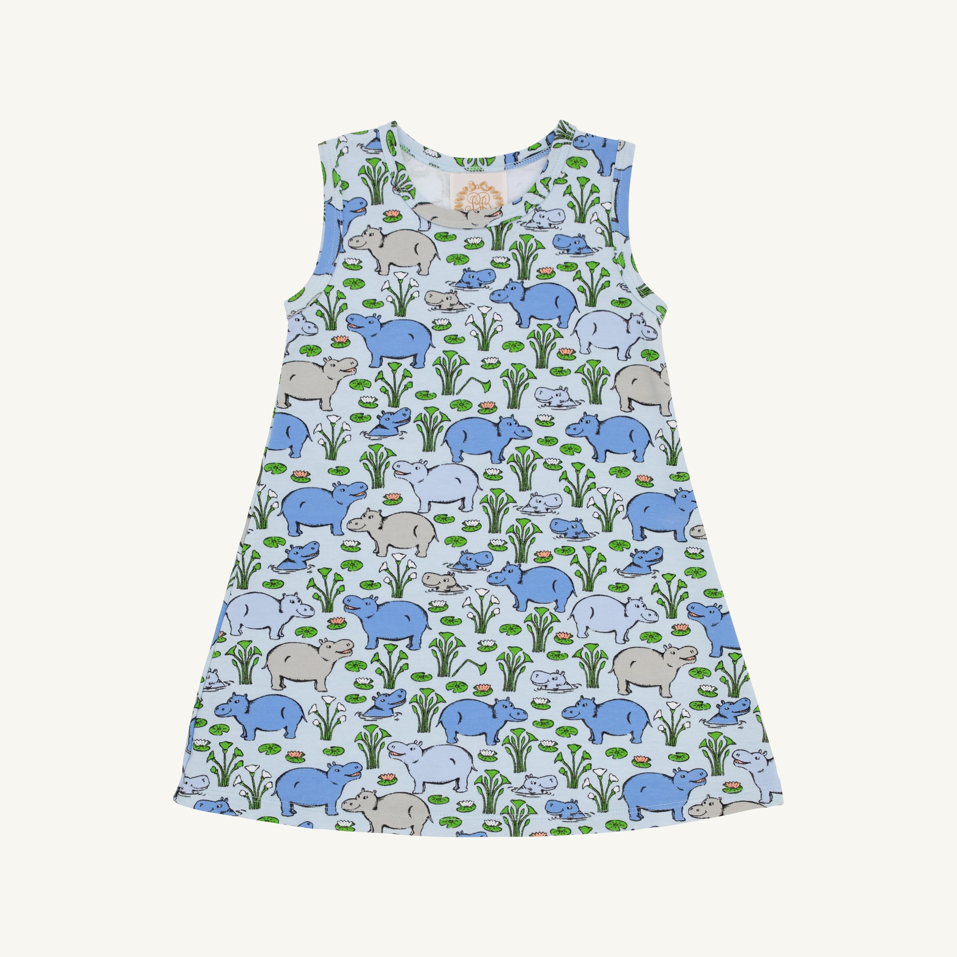 Beaufort Bonnet Sleeveless Polly Play Dress - Bal Harbour Hippo (Beale Stree