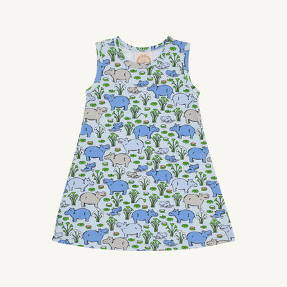 Beaufort Bonnet Sleeveless Polly Play Dress - Bal Harbour Hippo (Beale Stree