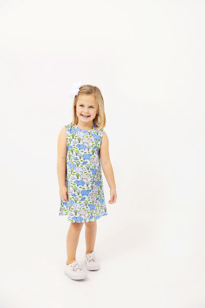 Beaufort Bonnet Sleeveless Polly Play Dress - Bal Harbour Hippo (Beale Stree