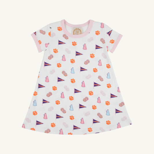 Beaufort Bonnet Clemson Polly Play Dress - Tiger Triumph & Palm Beach Pink