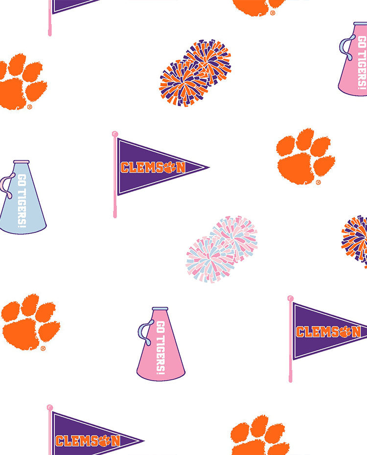 Beaufort Bonnet Clemson Polly Play Dress - Tiger Triumph & Palm Beach Pink