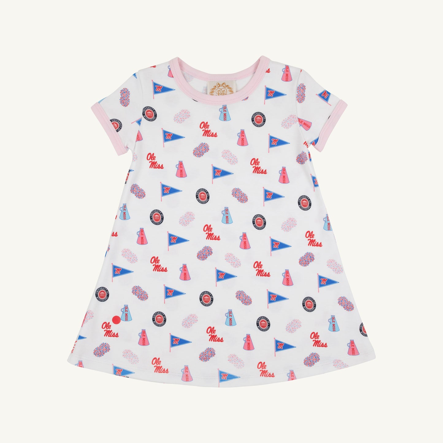 Beaufort Bonnet Ole Miss Polly Play Dress - Gawsh Almighty & Palm Beach Pink