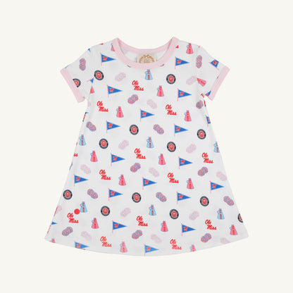 Beaufort Bonnet Ole Miss Polly Play Dress - Gawsh Almighty & Palm Beach Pink