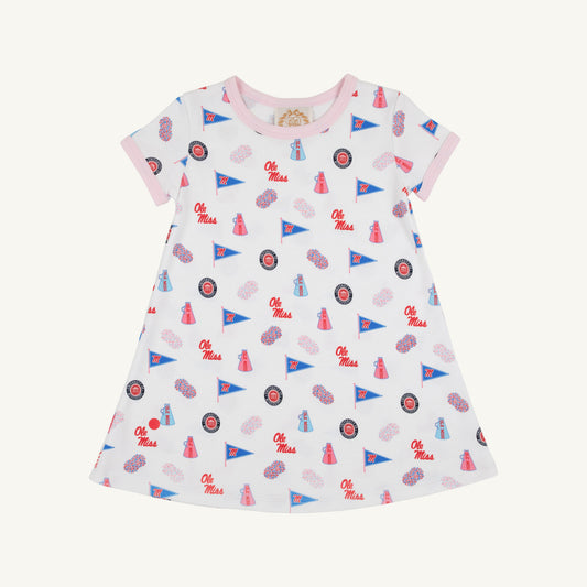 Beaufort Bonnet Ole Miss Polly Play Dress - Gawsh Almighty & Palm Beach Pink