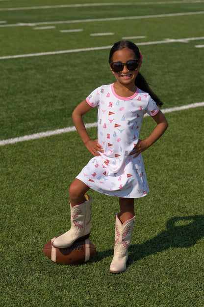 Beaufort Bonnet Texas Polly Play Dress - Gone to Texas & Hamptons Hot Pink