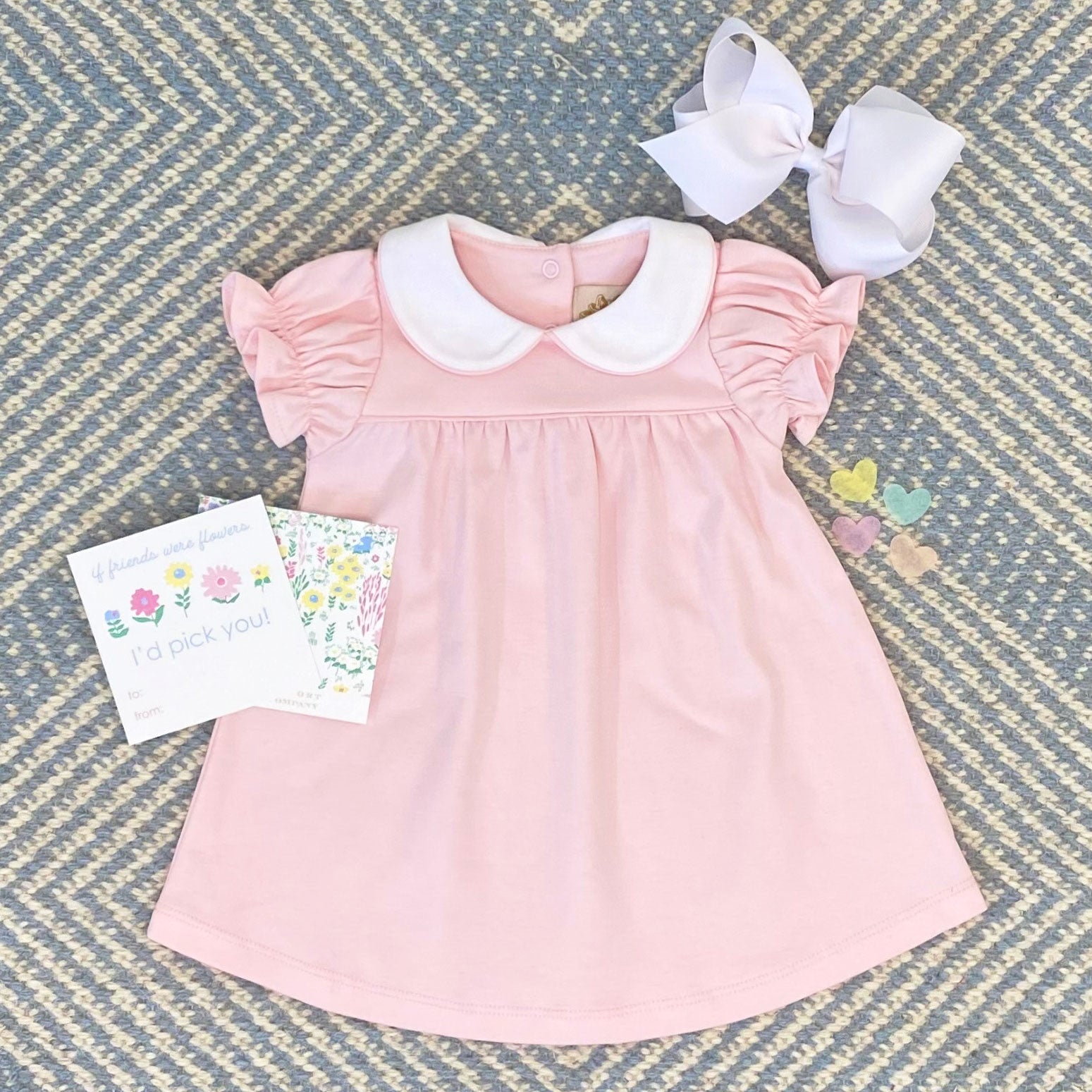 Beaufort Bonnet Holly Day Dress - Palm Beach Pink & Worth Avenue White