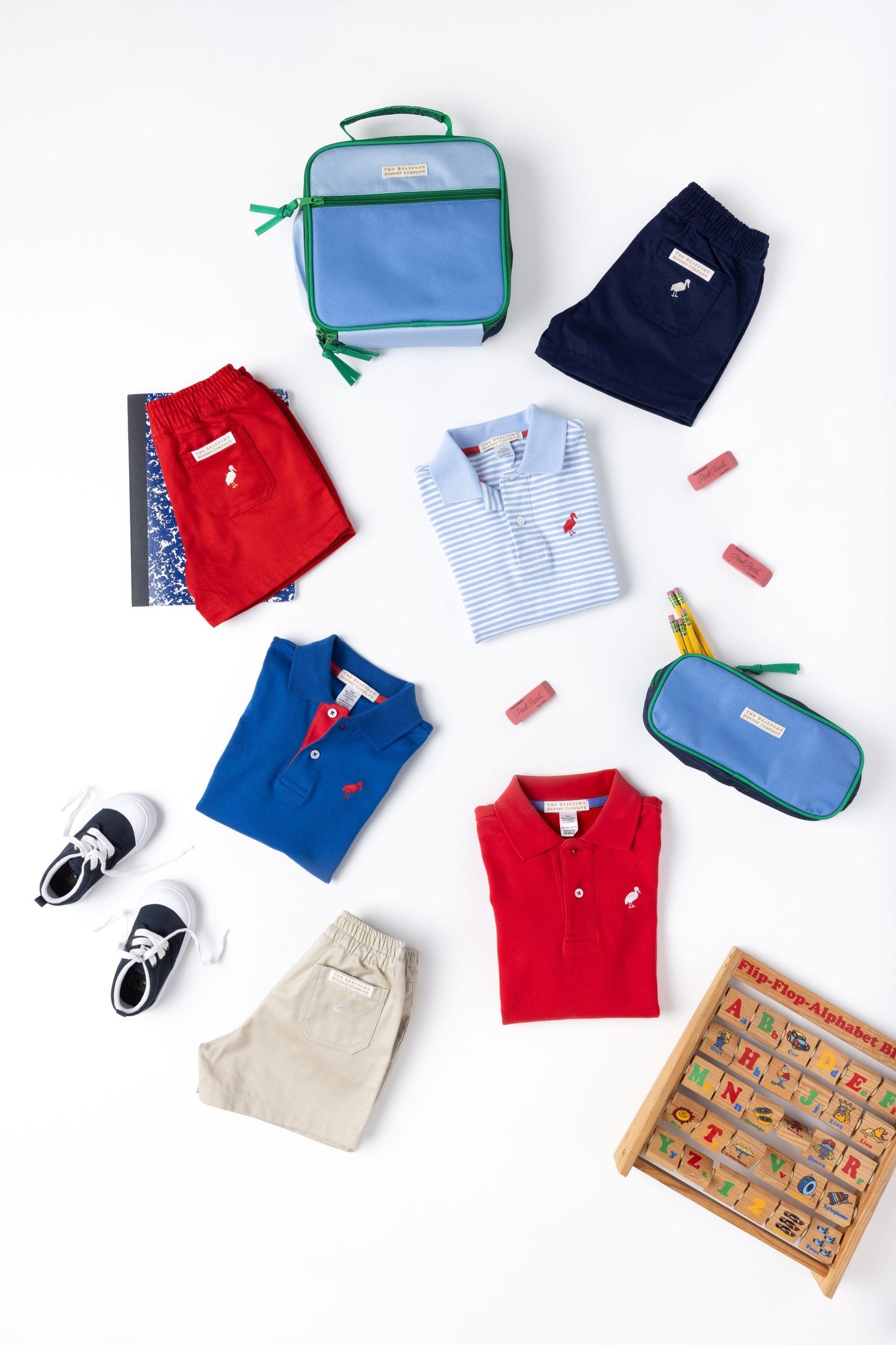 Beaufort Bonnet Prim & Proper Polo - Rockefeller Royal & Richmond Red Stork