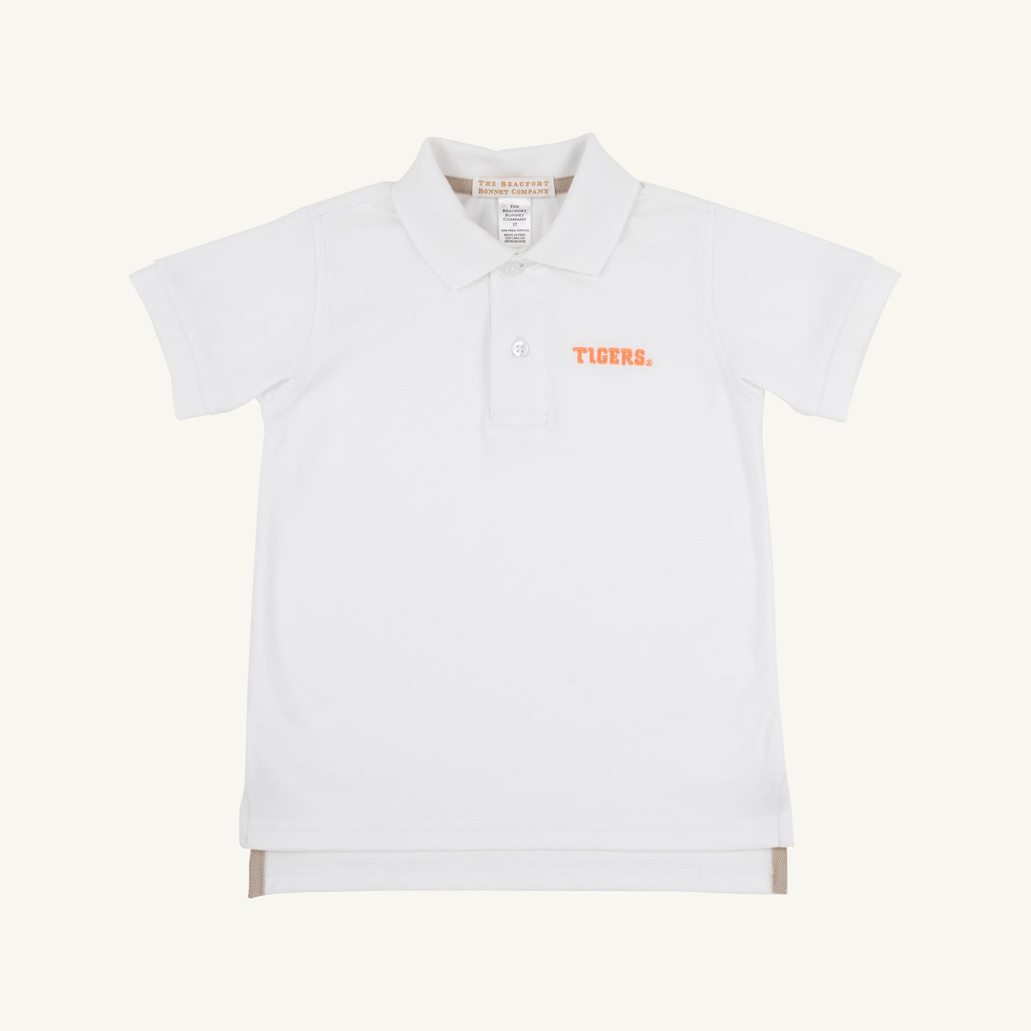 Beaufort Bonnet Clemson Prim & Proper Polo & Onesie - Worth Avenue White