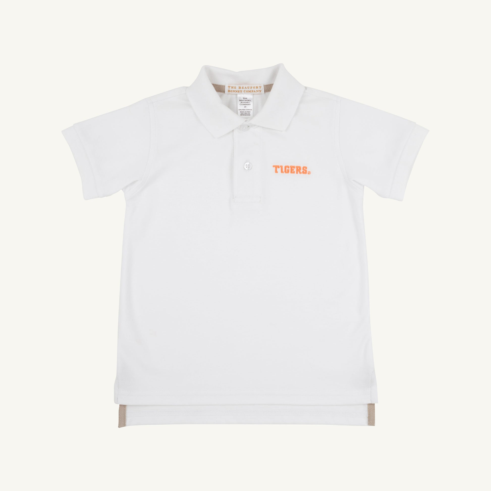 Beaufort Bonnet Clemson Prim & Proper Polo & Onesie - Worth Avenue White