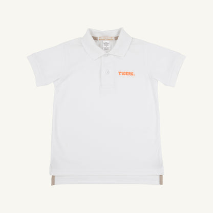 Beaufort Bonnet Clemson Prim & Proper Polo & Onesie - Worth Avenue White