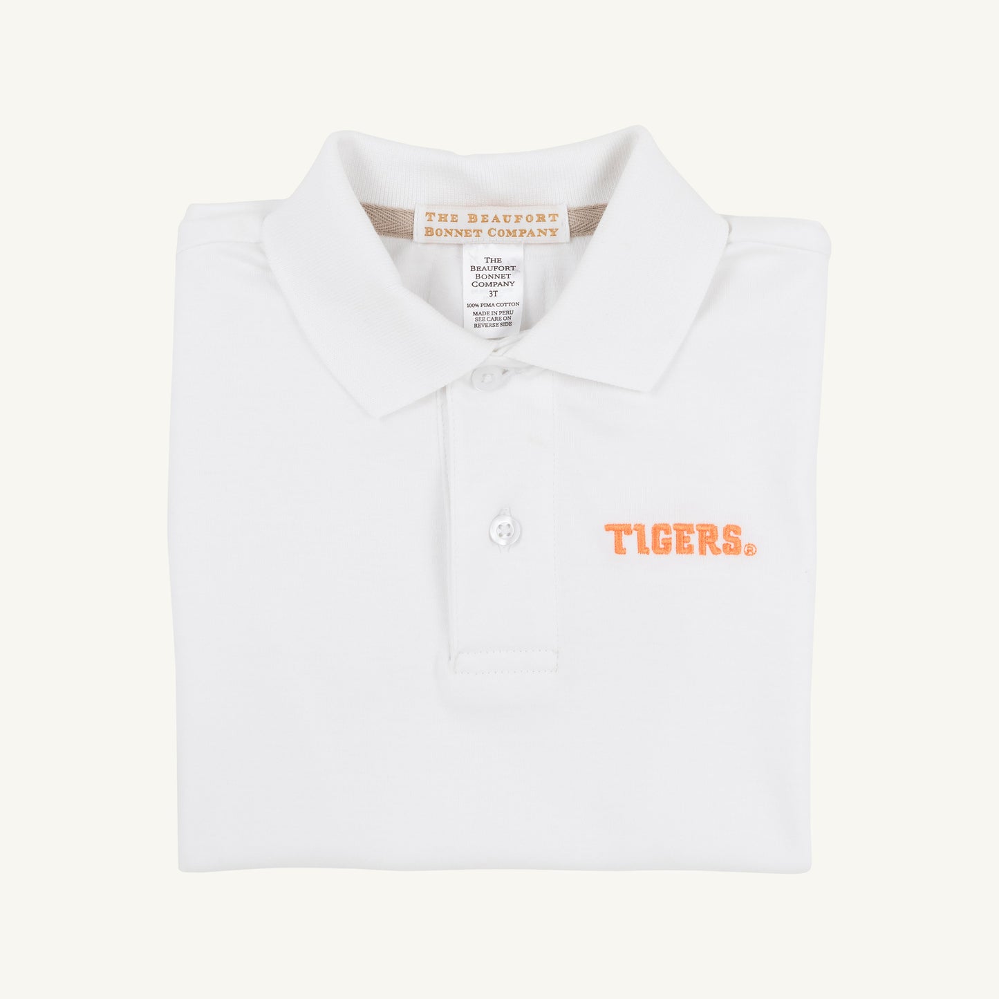 Beaufort Bonnet Clemson Prim & Proper Polo & Onesie - Worth Avenue White