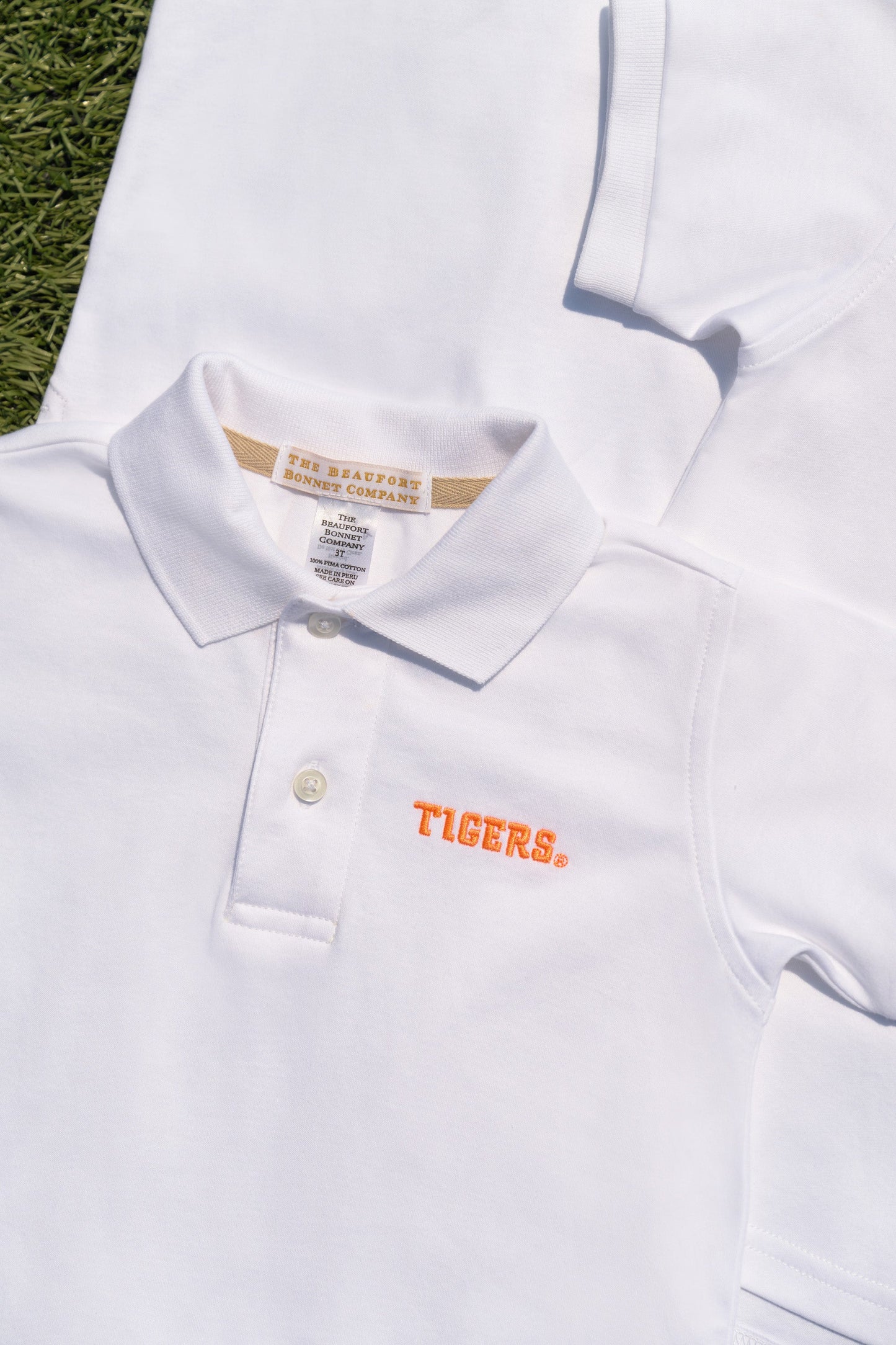 Beaufort Bonnet Clemson Prim & Proper Polo & Onesie - Worth Avenue White