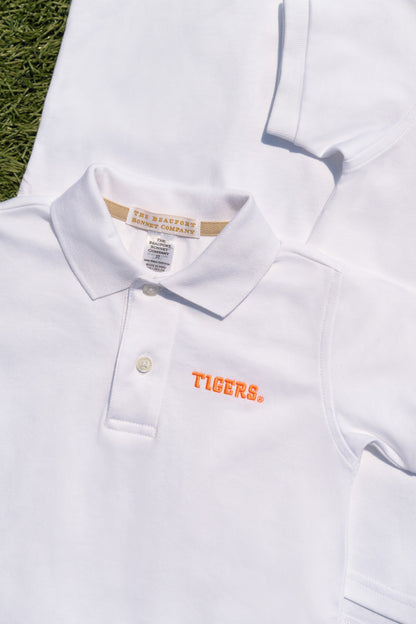 Beaufort Bonnet Clemson Prim & Proper Polo & Onesie - Worth Avenue White