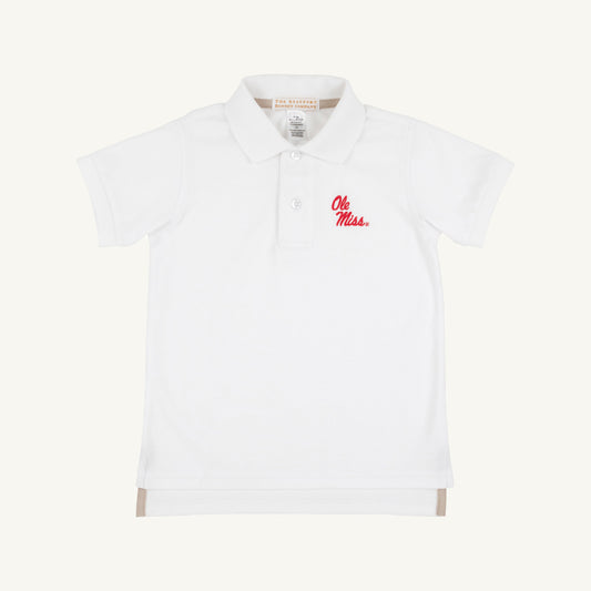 Beaufort Bonnet Ole Miss Prim & Proper Polo & Onesie - Worth Avenue White