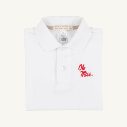 Beaufort Bonnet Ole Miss Prim & Proper Polo & Onesie - Worth Avenue White