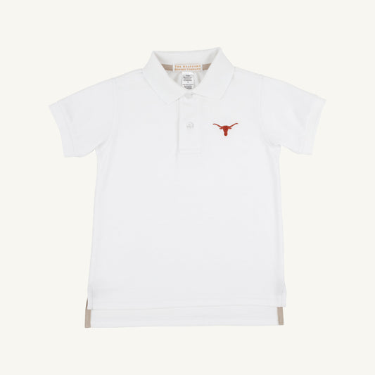 Beaufort Bonnet Texas Prim & Proper Polo & Onesie - Worth Avenue White