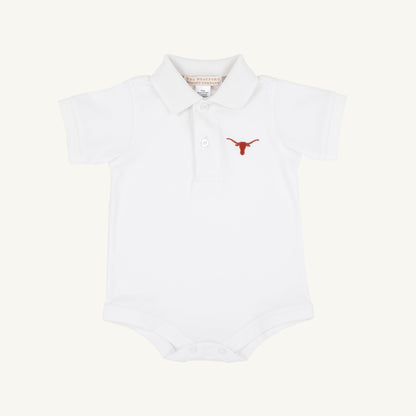 Beaufort Bonnet Texas Prim & Proper Polo & Onesie - Worth Avenue White