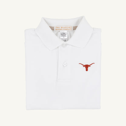 Beaufort Bonnet Texas Prim & Proper Polo & Onesie - Worth Avenue White