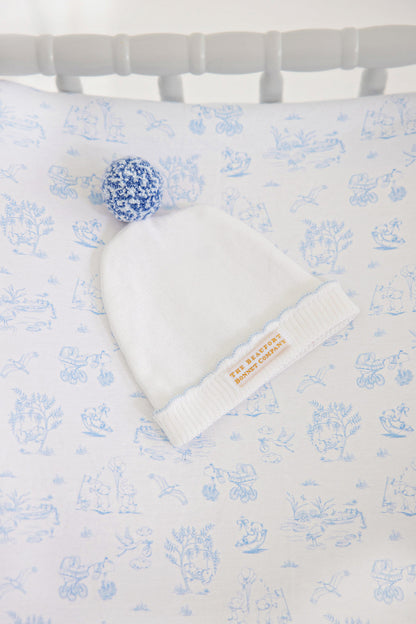 Beaufort Bonnet I'm Here Hat - Worth Avenue White with Buckhead Blue
