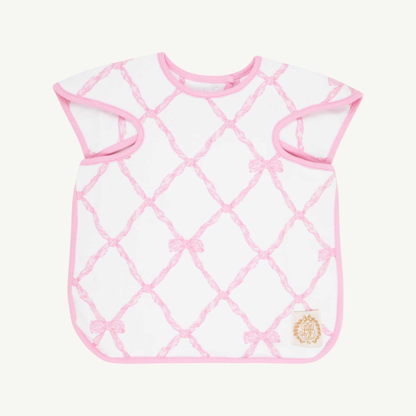 Beaufort Bonnet Big Bite Bib - Belle Meade Bow & Pier Party Pink
