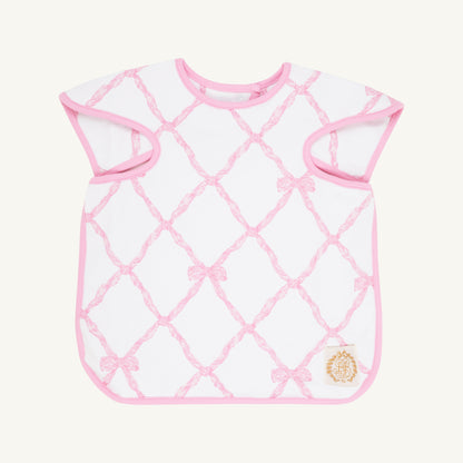 Beaufort Bonnet Big Bite Bib - Belle Meade Bow & Pier Party Pink