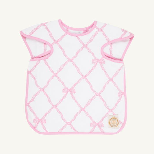 Beaufort Bonnet Big Bite Bib - Belle Meade Bow & Pier Party Pink