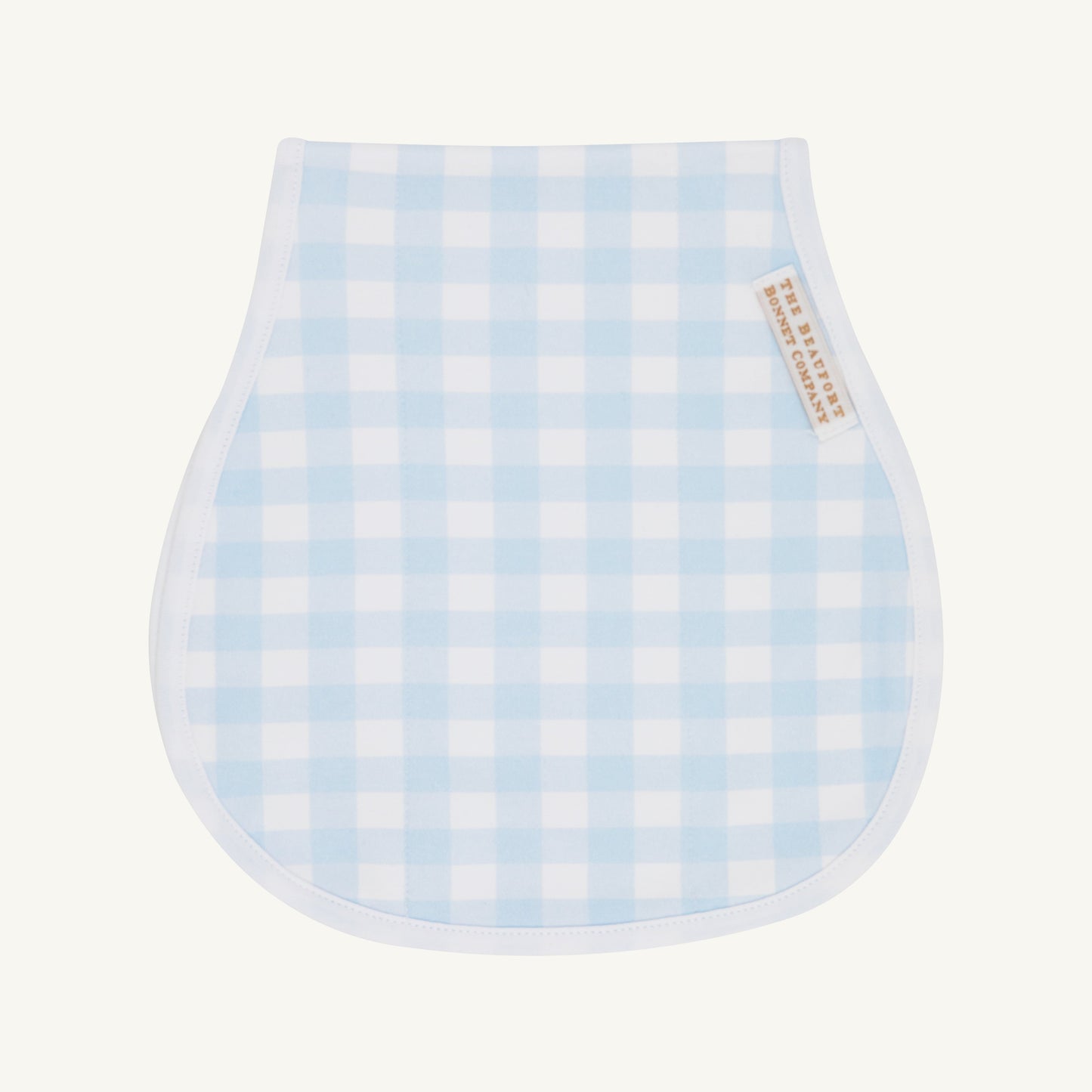 Beaufort Bonnet Burp Cloth - Buckhead Blue Gingham & Worth Avenue White