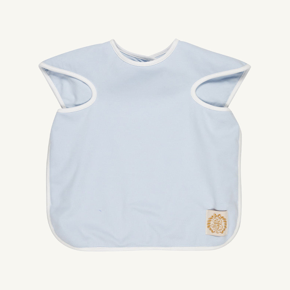 Beaufort Bonnet Big Bite Bib - Buckhead Blue with Worth Avenue White