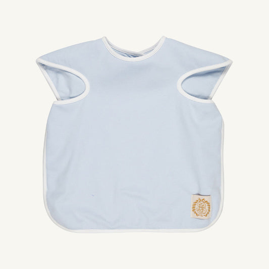 Beaufort Bonnet Big Bite Bib - Buckhead Blue with Worth Avenue White